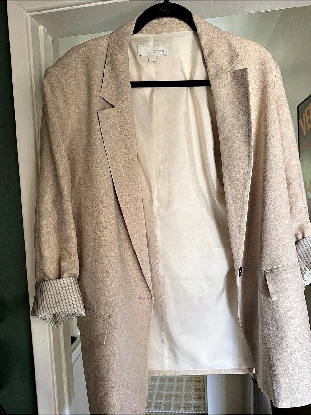 Zara Women's Blazer in Beige